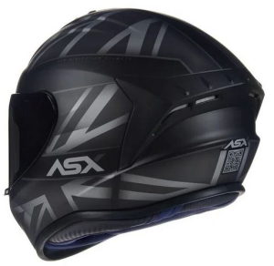 CAPACETE ASX DRAKEN UK 58 PR/CZ FOSCO - 