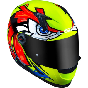 CAPACETE LS2 FF358 TRIBAL (60=L) AMARELO FLUOR - 