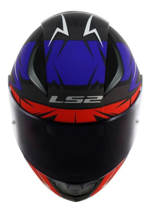 CAPACETE LS2 FF353 CROMO (60=L) PT/VM/AZ FOSCO - 