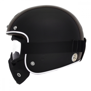 CAPACETE BIEFFE ABERTO B45 REVEST (58) PT/MARROM 3EM1 - 