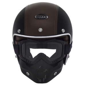 CAPACETE BIEFFE ABERTO B45 REVEST (60) PT/MARROM 3EM1 - 