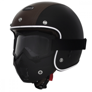 CAPACETE BIEFFE ABERTO B45 REVEST (60) PT/MARROM 3EM1 - 
