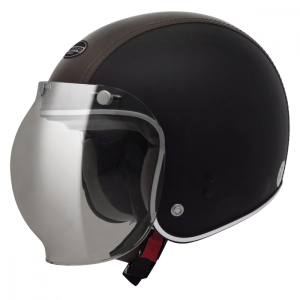 CAPACETE BIEFFE ABERTO B45 REVEST (60) PT/MARROM 3EM1 - 