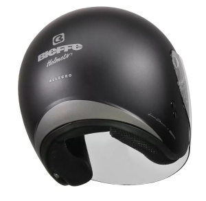 CAPACETE BIEFFE ABERTO ALLEGRO CLASSIC (61) PT/GR FOSCO - 