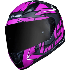 CAPACETE LS2 FF353 CROMO (56=S) PT/PINK FOSCO - 