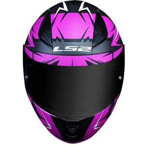 CAPACETE LS2 FF353 CROMO (60=L) PT/PINK FOSCO - 