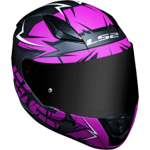 CAPACETE LS2 FF353 CROMO (60=L) PT/PINK FOSCO - 