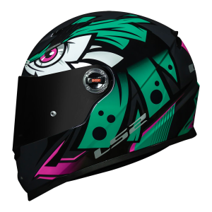 CAPACETE LS2 FF358 TRIBAL (56=S) VERDE/ROSA - 