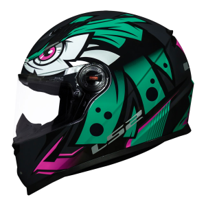CAPACETE LS2 FF358 TRIBAL (58=M) VERDE/ROSA - 