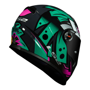 CAPACETE LS2 FF358 TRIBAL (58=M) VERDE/ROSA - 
