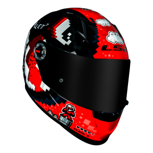 CAPACETE LS2 FF358 BULLET (56=S) PR/VM BRILHO - 