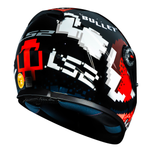 CAPACETE LS2 FF358 BULLET (56=S) PR/VM BRILHO - 
