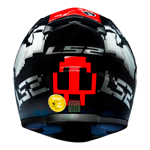 CAPACETE LS2 FF358 BULLET (56=S) PR/VM BRILHO - 