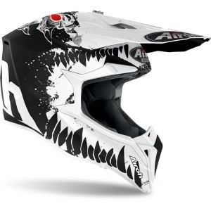CAPACETE CROSS AIROH WRAAP BEAST (62) PT/BR FOSCO -