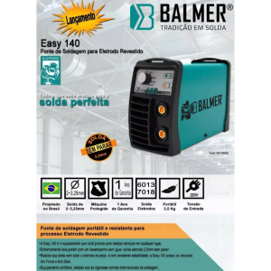 MÁQUINA DE SOLDA INVERSORA 140A EASY 140 220V BALMER - 