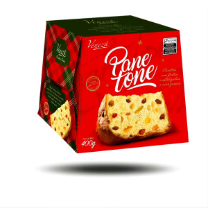PANETONE DE GOTAS DE CHOCOLATE OU FRUTAS CRISTALIZADAS 400G - VENEZA - 