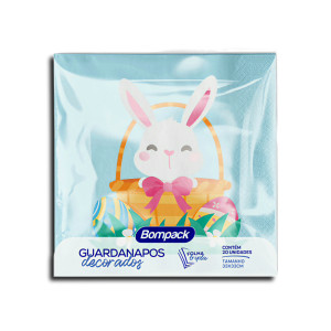 GUARDANAPOS DECORADOS FOLHA TRIPLA 20 UNIDADES - BOMPACK - 