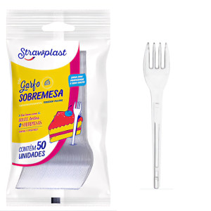 GARFOS SOBREMESA COLORIDOS 50 UNIDADES - STRAWPLAST - 