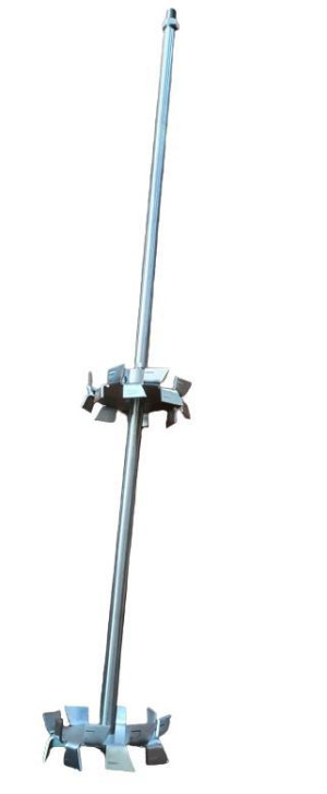 Conjunto Cowles duplo 125mm Para Acoplar no Misturador de ARGAMASSAS Haste 16 x 800mm Rosca M14 Inox 304 Conjunto Cowles duplo 125mm Para Acoplar no Misturador de ARGAMASSAS Haste 16 x 800mm Rosca M14 Inox 304