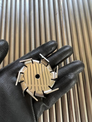 Hélice Cowles 60mm Espessura 1,5 mm Furo Central 6 mm Inox 304