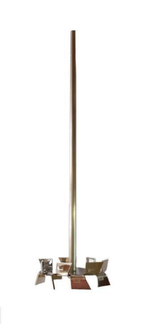 Agitador Cowles 75mm Com Haste 9,5 x 350mm Inox 304