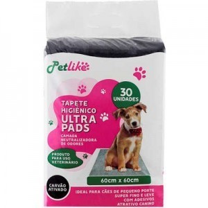 Tapete Higiênico PetLike Ultra Pads Carbono 30UN