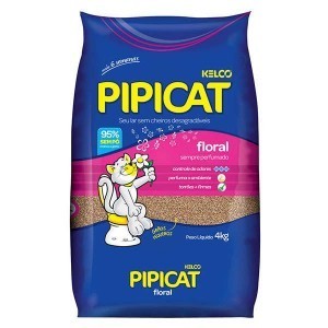 Areia Sanitária Kelco Pipicat Floral 4kg