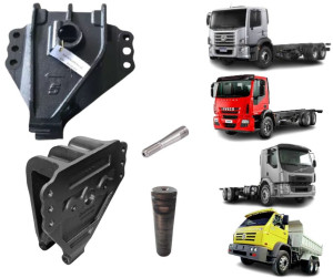 Suporte Central Esquerdo Suspensão  Traseira Com Pino Suspensys