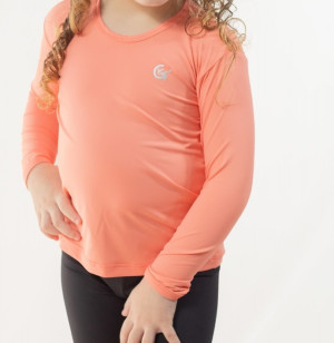 CAMISA GINGA INFANTIL MANGA LONGA TERMICA UV 80.800 PESSEGO
