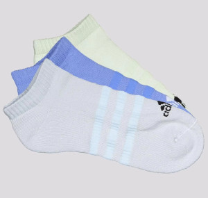 MEIA ADIDAS CANO BAIXA 3 PARES AZCL/VD/AZ