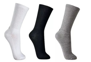 MEIA LUPO 3 PARES CANO LONGO 3292/89 BR/CZ/PR 901