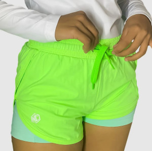 SHORT NC EXTREME FEMININO CORREDOR VD LM/PT
