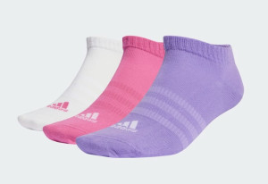 MEIA ADIDAS SEM CANO 3 PARES BR/RS/PK