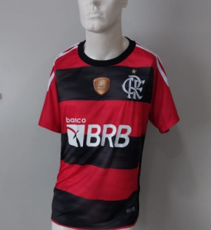 CAMISA GINGA MASCULINA FLAMENGO 1 2023 VM/PR/BR
