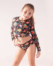 CONJUNTO GINGA PRAIA INFANTIL FEMININO MANGA LONGA CROPPEED 60.600 EST 28