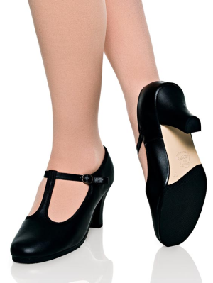 SAPATO CAPEZIO FEMININO Ref:COM FIVELA SALTO 6,5CM COURO