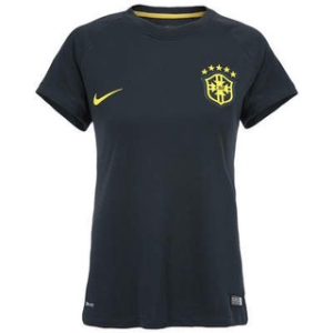 CAMISA GINGA FEMININA BRASIL BABY LOOK PR/DR