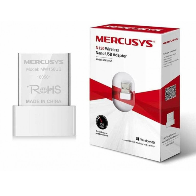 Placa de Red WiFi Mercusys (by TP-Link) MW150US 150Mbps N150 USB