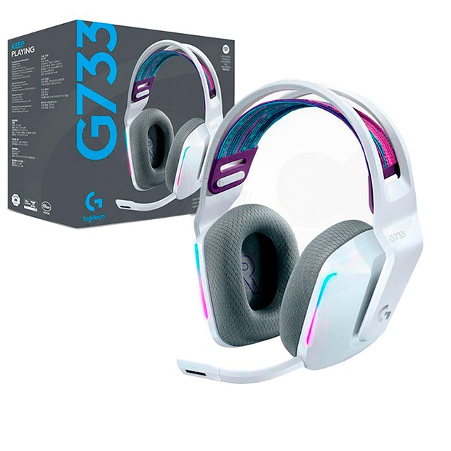 Auriculares Logitech G733 Lightspeed White RGB Wireless Gaming Headset PC