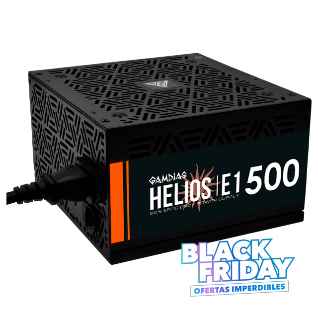 BLACK FRIDAY Fuente Gamdias HELIOS E1-500 500W 80% Efficiency 2x PCI-E 6+2