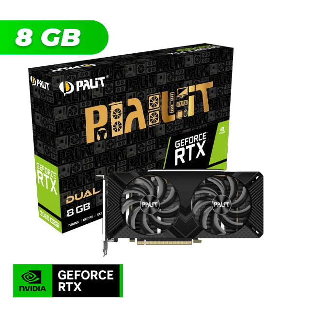Placa de Video Palit NVIDIA GeForce RTX 2060 SUPER DUAL 8GB GDDR6