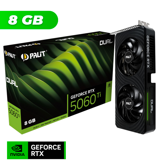 NAVIDAD Placa de Video Palit NVIDIA GeForce RTX 5060 TI DUAL 8GB GDDR7
