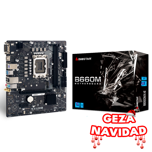 NAVIDAD Mother Biostar B660MX-E DDR4 (12va Gen) LGA1700