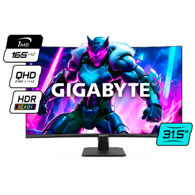 Monitor Gamer Gigabyte GS32QC 32 Curvo QHD 165Hz 1Ms HDMI/DP