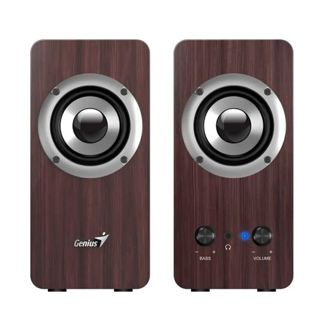 Parlantes Genius SP-HF400 Dark Brown 3.5mm 10 Watts