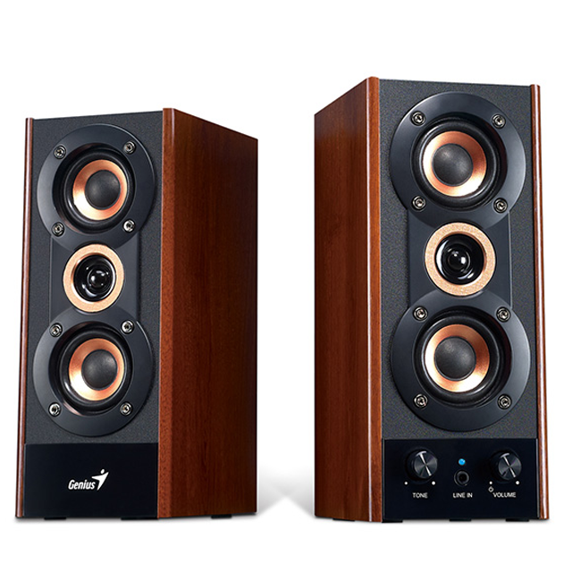 Parlantes Genius SP-HF800A 2.0 Madera 20 Watt