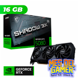 PLACA DE VIDEO MSI NVIDIA GEFORCE RTX 5080 SHADOW 3X OC 16GB GDDR7