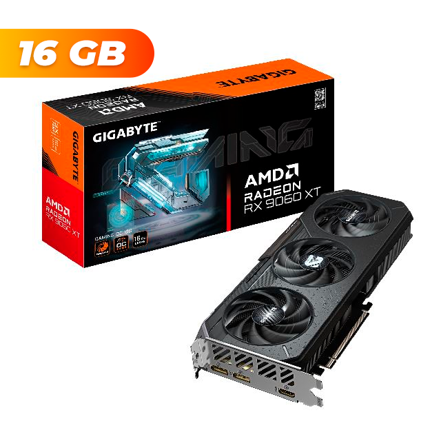 Placa de Video Gigabyte Radeon RX 9060 XT GAMING OC 16Gb GDDR6