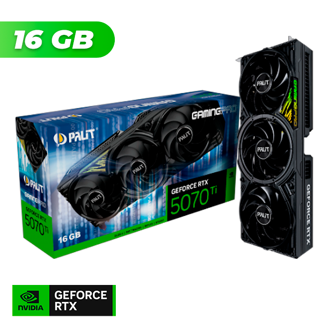 Placa de Video Palit NVIDIA GeForce RTX 5070 TI GAMING PRO 16GB GDDR7