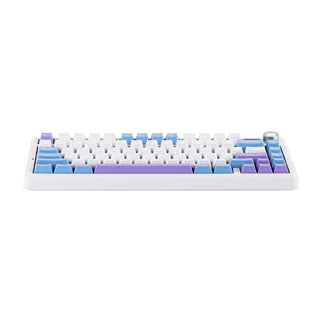 Teclado Aula F75 Wireless Blue White Purple Mecánico 75% Rainbow RGB Switch Reaper Español